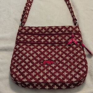 Vera Bradley Triple Zip Arkansas Razorback Crossbody